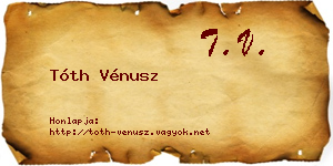 Tóth Vénusz névjegykártya
